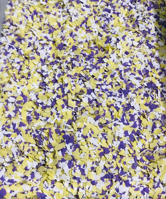 Purple Yellow White Mix Man Glitter