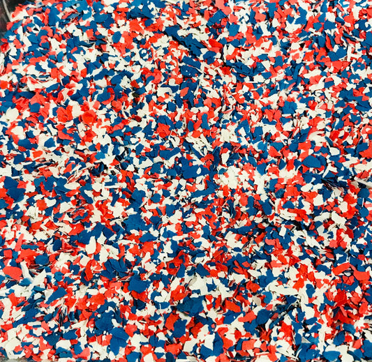 Red Blue White Mix Man Glitter