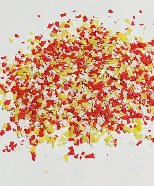 Red Yellow White Mix Man Glitter