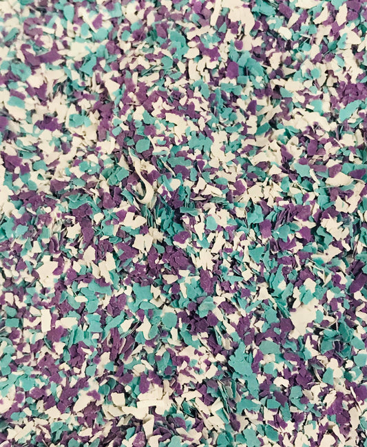 Teal Purple White Mix Man Glitter