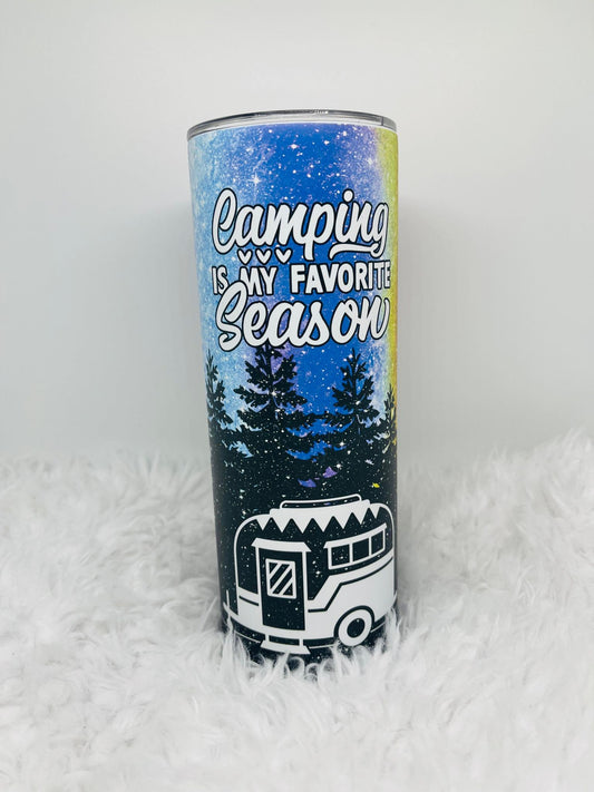 Camping is my Favourite Season GLOW IN THE DARK Tumbler