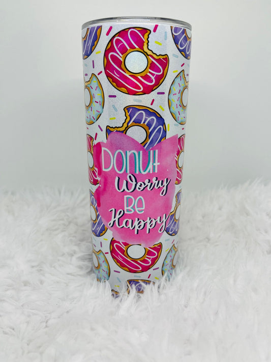 Donut Worry Shimmer Tumbler