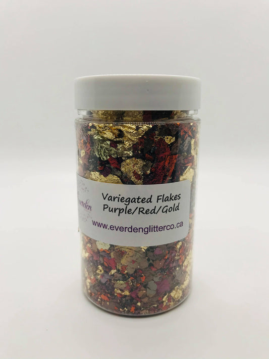 Purple/Red/Gold Variegated Foil Flakes